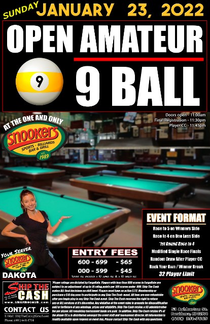 Snookers Sunday Event 1-23-22